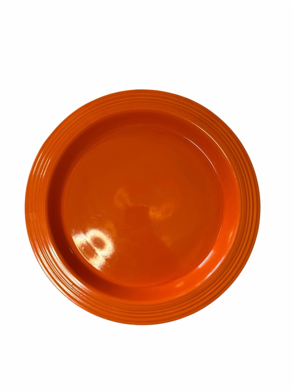 Fiestaware Radioactive Red Glazed 11” Ceramic Plate with Wet Foot “Extra Spicy”